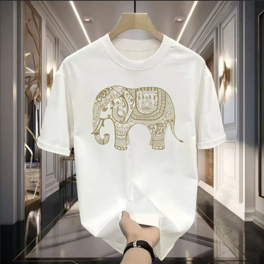 เสื้อยืดเเฟชั่น ทรงดีเสื้อทรงพอดีตัว คอกลม+ แขนสั้น  ใส่ได้ทุกเพศทุกวัย  สินค้าพร้อมจัดส่ง BP001-T02