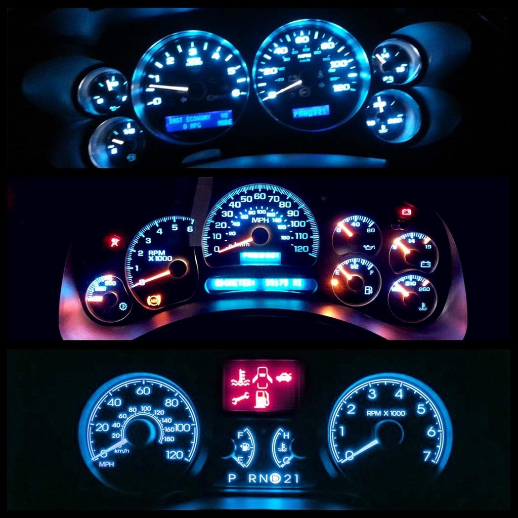 WLJH Ice Blue 194 T10 W5W Led Bulb Light PC195 PC194 PC168 Twist Socket Gauge Instrument Cluster Das