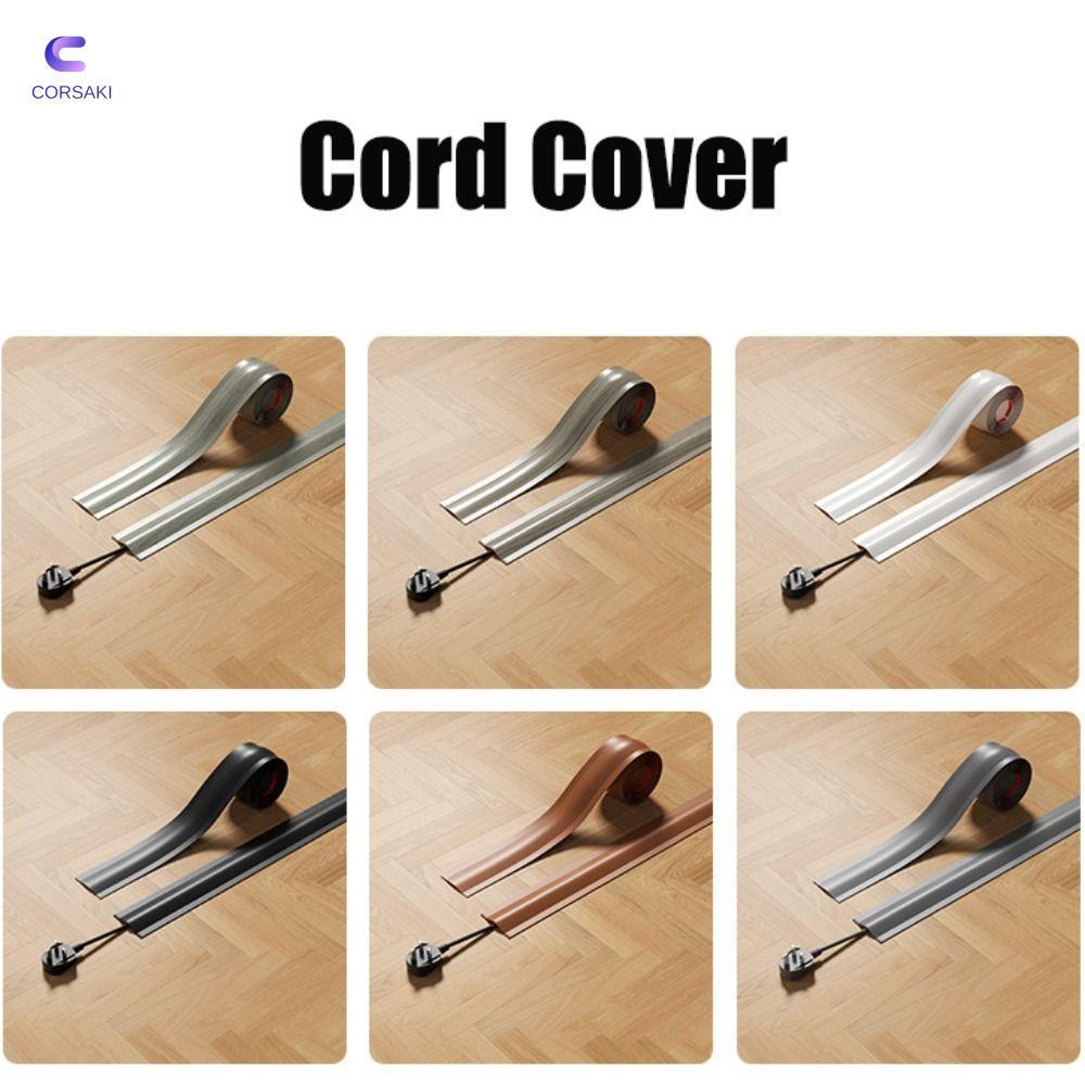 ฝาครอบสายไฟ CORSAKI, ฝาครอบสายไฟอ่อน 1 ม./2 ม., การจัดการสายเคเบิล PVC คุณภาพสูงทนทานฝาครอบสายไฟ Home