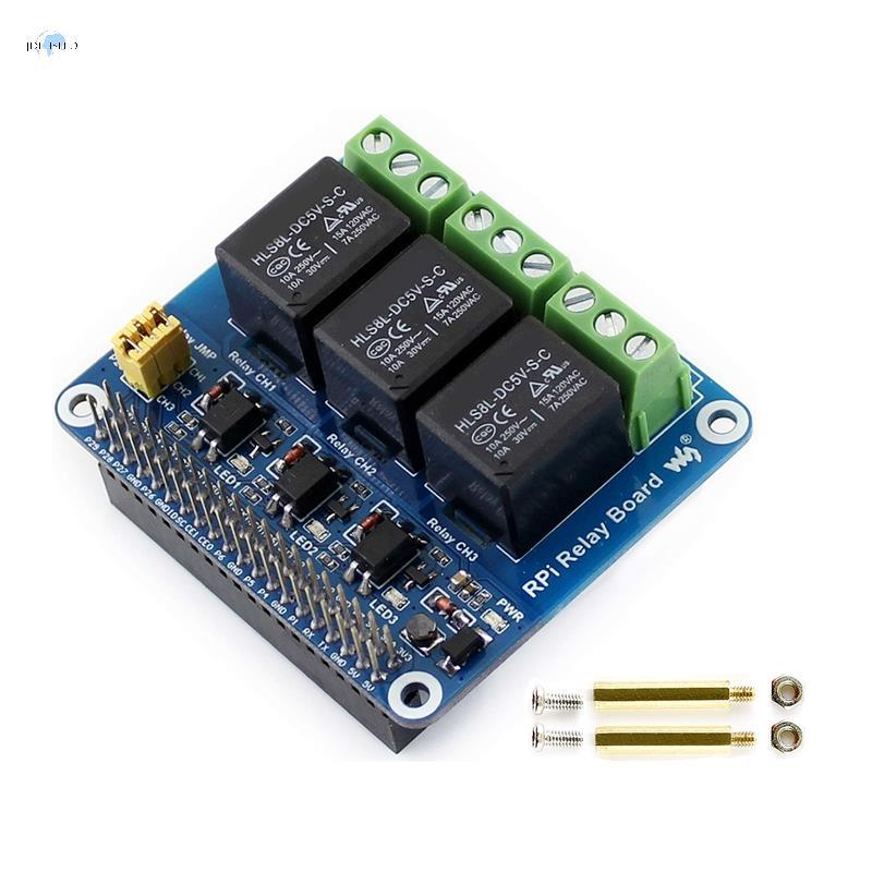 5V 3-Channel รีเลย์โมดูลบอร์ดขยาย Breakout Shield HAT Kit สําหรับ RPI Zero 2 W WH 2W 3