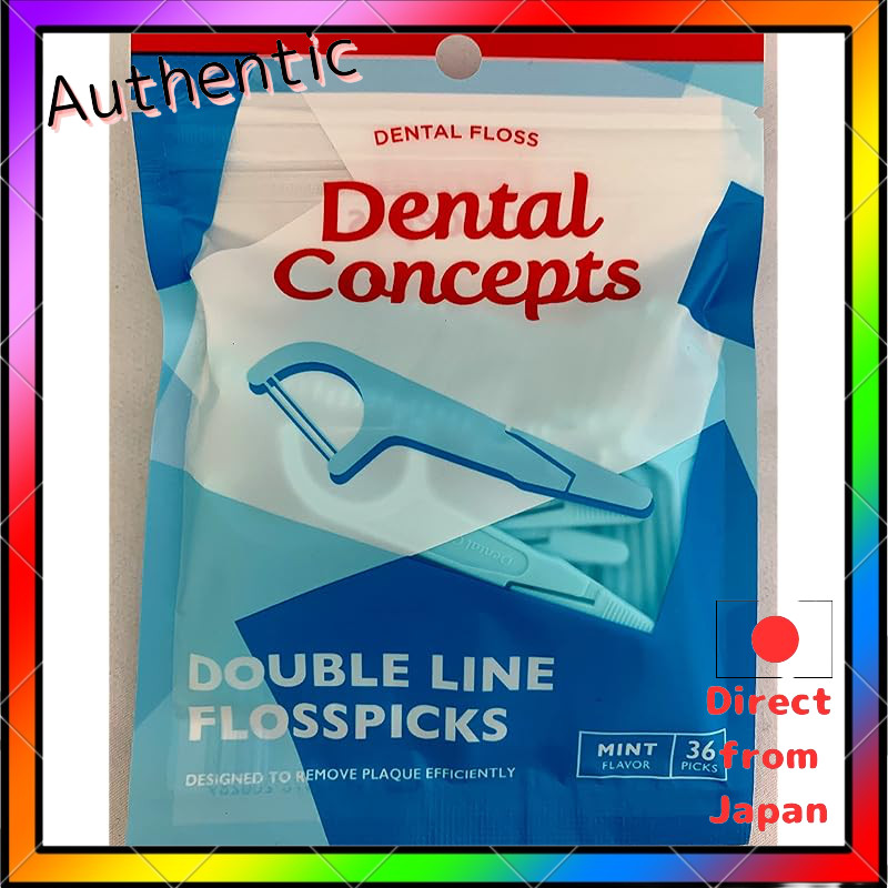 Dental Concept Double Line Floss Picks, 36 pieces.