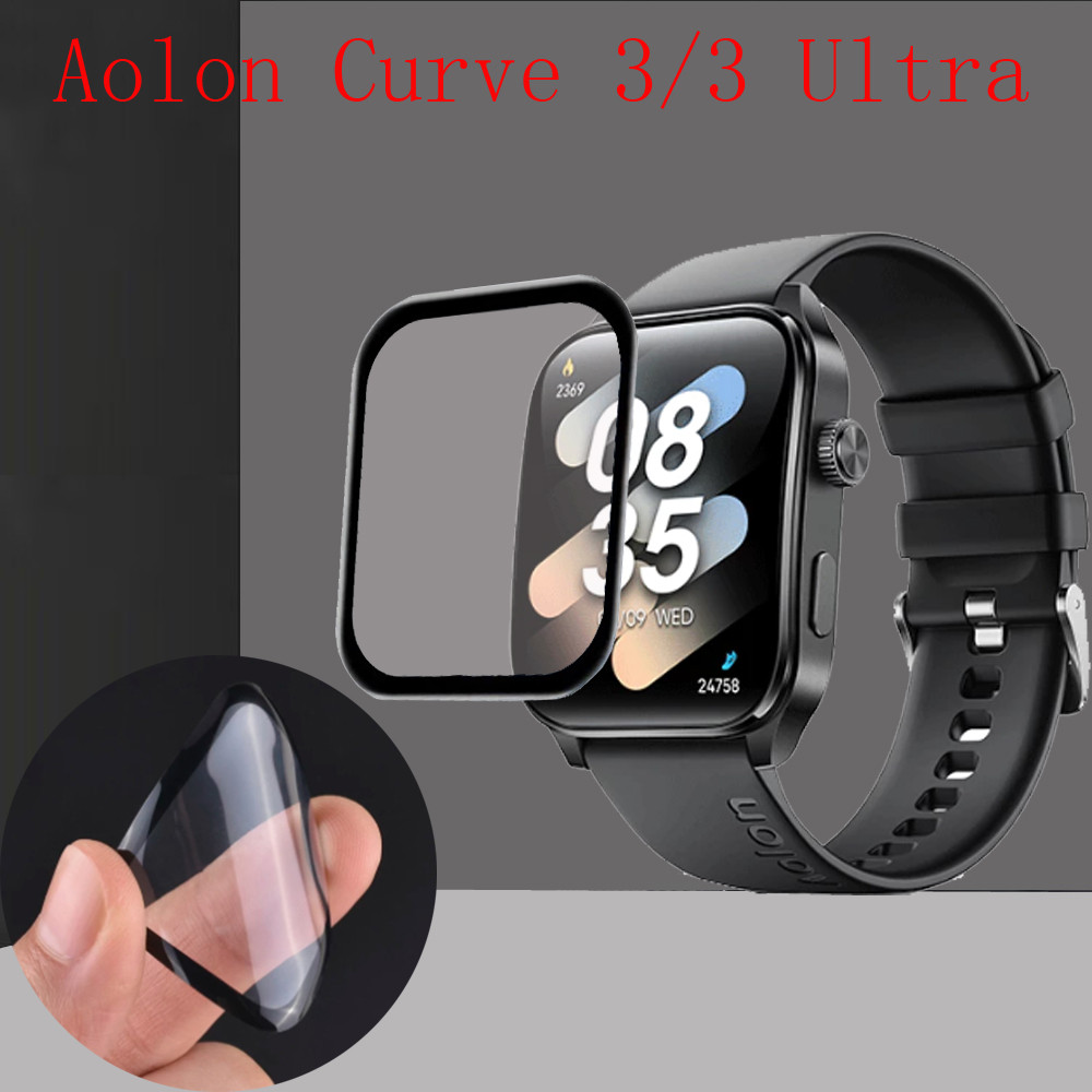 ฟิล์ม เคส Aolon Curve 3 ULTRA สมาร์ทวอท์ชป้องกันหน้าจอโค้งเต็มรูปแบบสําหรับ Aolon Curve3 ULTRA อุปกร