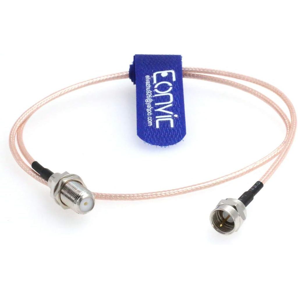 Eonvic RG179 75 Ohm F Male to 75 Ohm F Female Bulkhead Cable