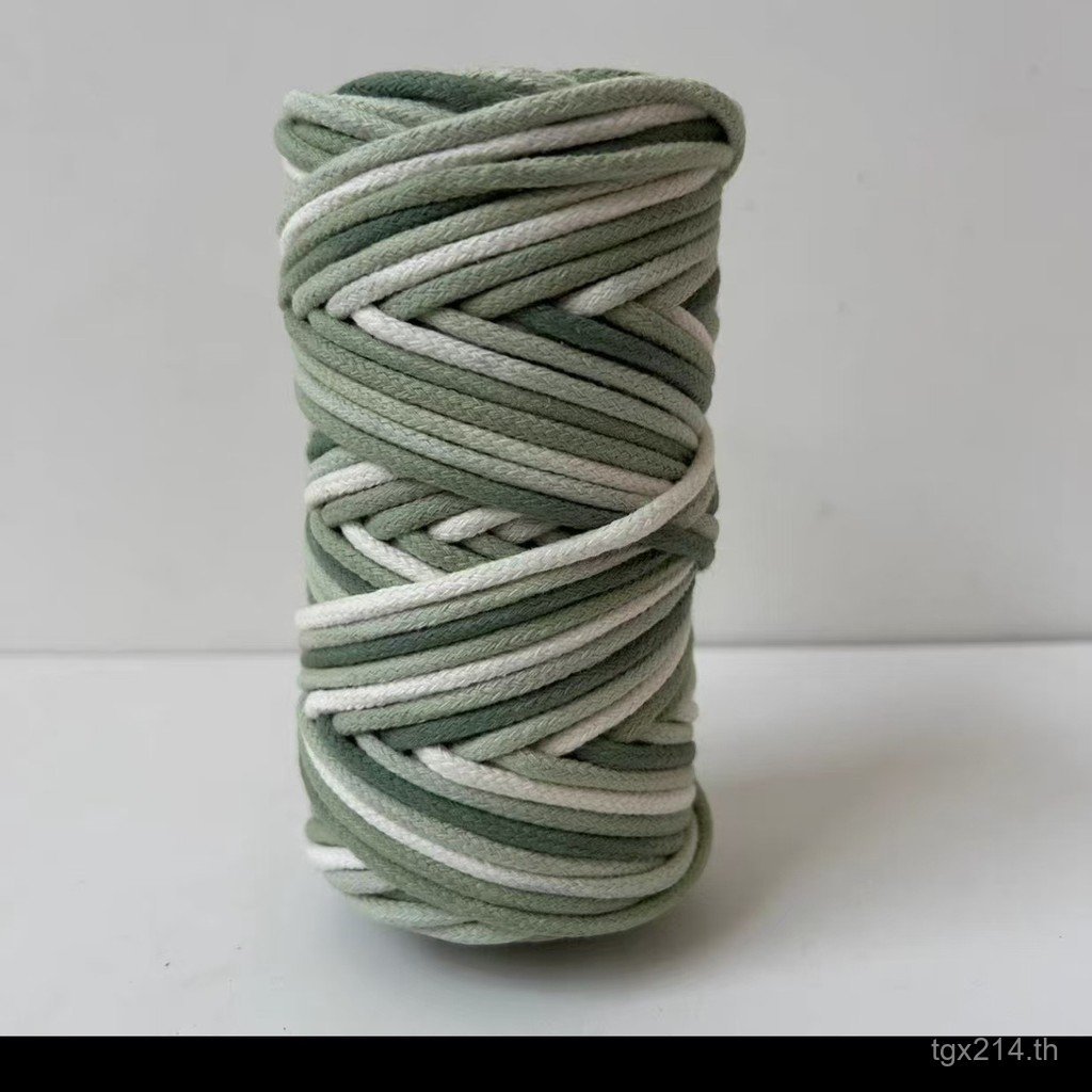 Diy Core-spun Gradient สร้อยคอเชือกเชือกถักเครื่องประดับที่มีสีสันสร้อยข้อมือด้ายโรงงานขายตรงเชือกฝ้