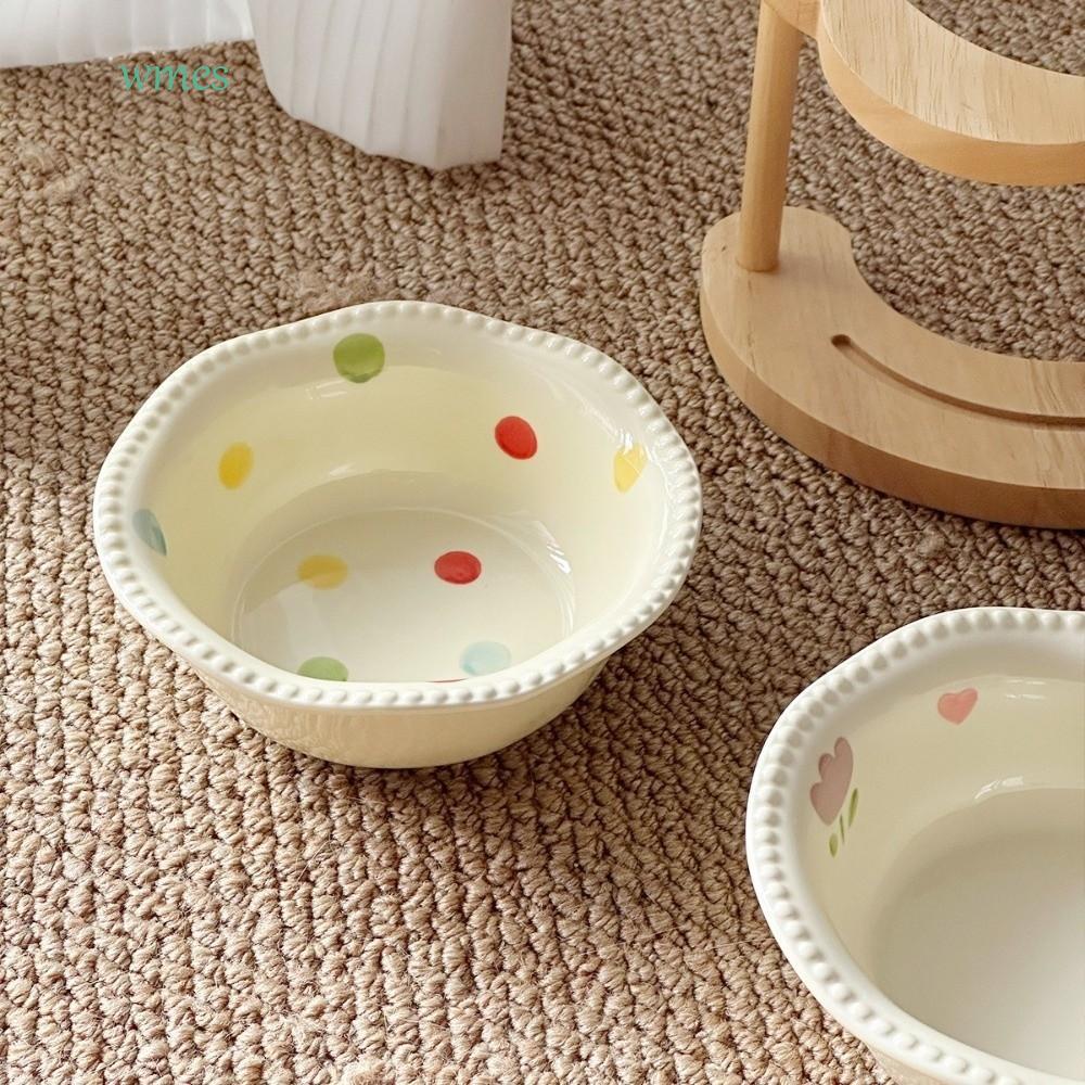 Wms1สําหรับ ชามเซรามิกแมว,กันลื่น15องศาเอียงสูงแมวชามน้ํา,น่ารักคอป้องกันดอกไม้ไม้ยืนแมวสถานีให้อาหา