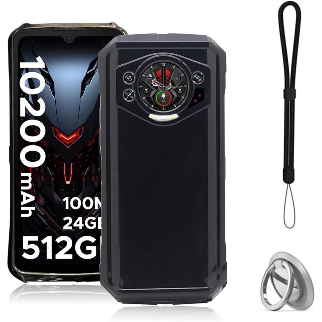 เคสสําหรับ DOOGEE S119, เคสป้องกัน TPU, ฟังก์ชั่นขาตั้ง, ตัวยึดแบบปรับได้, ป้องกันการตก, กันกระแทก, 