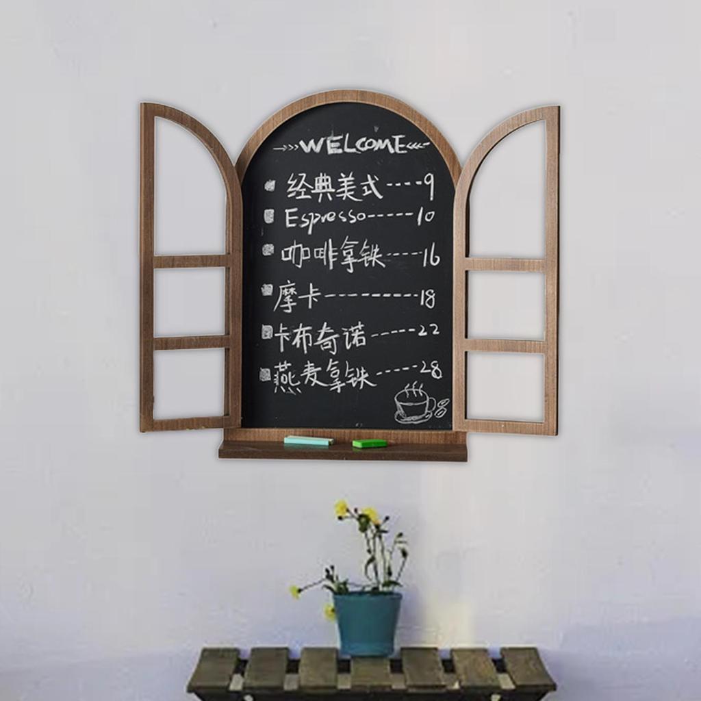 lszcx6ล ติดผนังตกแต่งกระดานดําสีน้ําตาลสําหรับกาแฟร้านอาหา รูปที่ 4