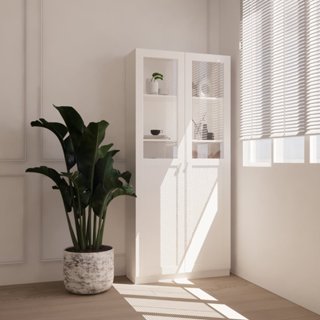 Looms ตู้เก็บของ ขนาด 80 ซม. รุ่น GLAZIA สีขาว (80x31.6x180 …