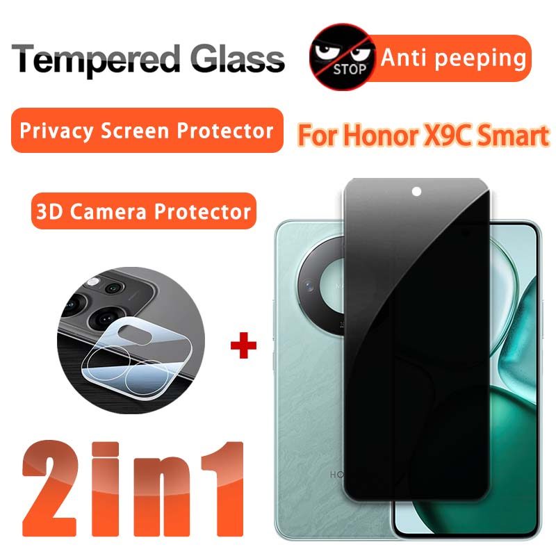 2 in 1 ฟิล์ม Honor X9C สมาร์ทกระจกนิรภัยความเป็นส่วนตัวฟิล์มสําหรับ Honor X9C สมาร์ท X9D X7D X7A X7B