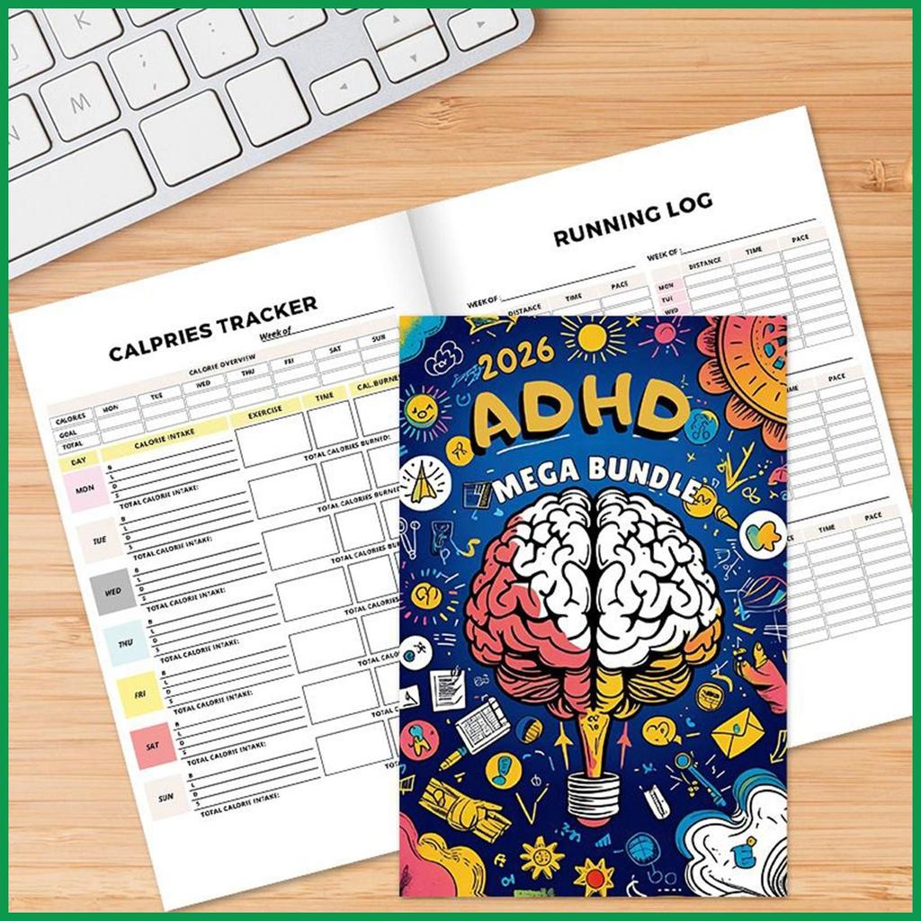 Planner พร้อมช่องใส่เวลา 2026 Daily Habit Tracker 300-Page ปฏิทินทํางานสําหรับมื้ออาหาร Task ทําความ