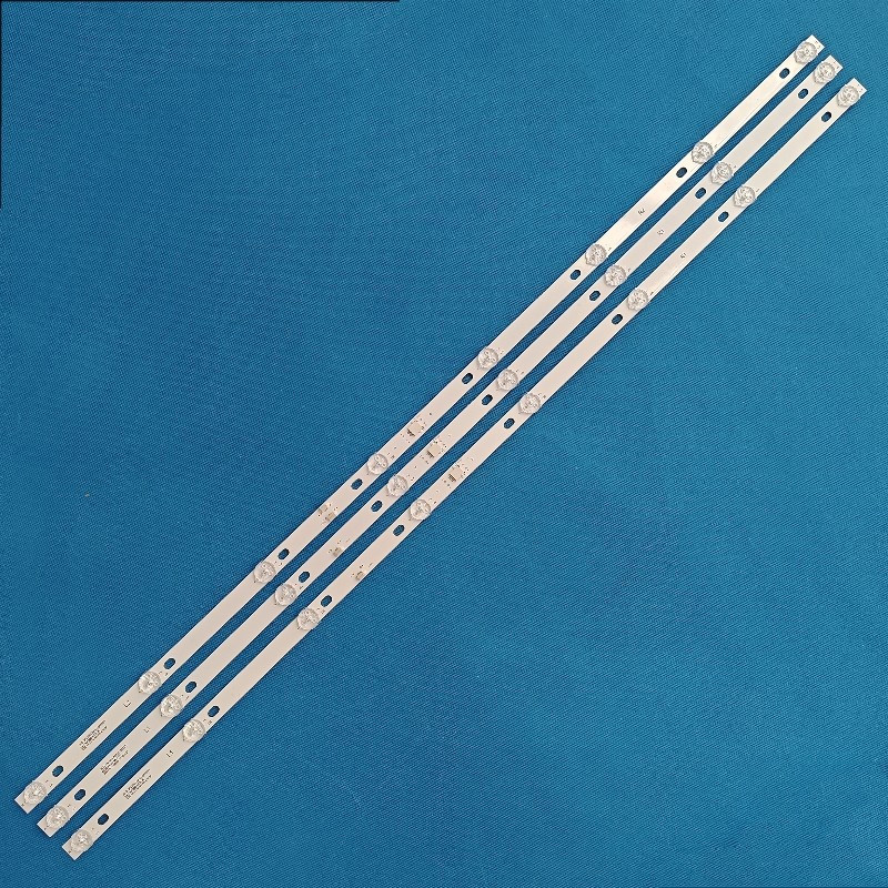 Asanzo 43EK7 (บาร์กลางระหว่าง 2 ช่อง) - ชุด 3 แท่งพร้อมไฟ LED 8 ดวง 6v สําหรับทีวี ASANO 43EK3 UBC 4