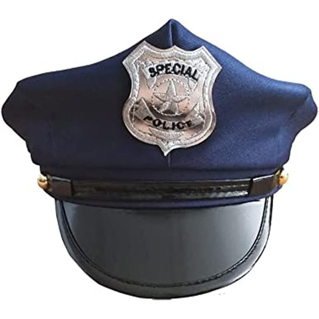 หมวกตํารวจ BinaryABC หมวกคอเจ้าหน้าที่ - อุปกรณ์เสริมปาร์ตี้คอสเพลย์ฮาโลวีน PK9D