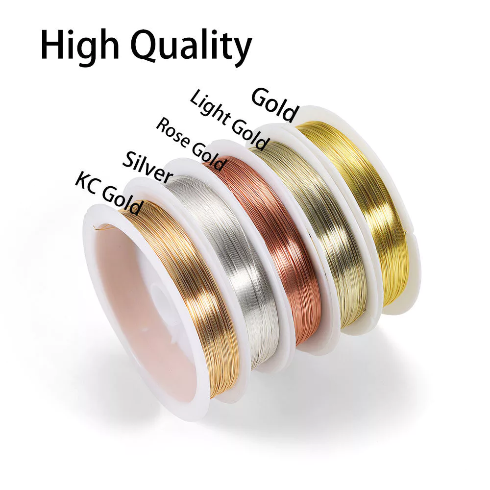 St.kunkka ลวดทองแดงลวดดัดเครื่องประดับ 0.2-1mm (สีไม่ลอก) คุณภาพสูง สำหรับร้อยลูกปัด งานฝีมือ Jewelry Copper Wire DIY