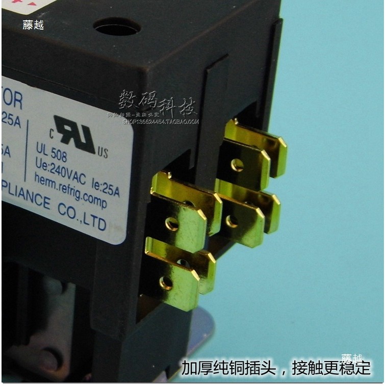 คอนแทคเตอร์ AC 220V CJX9B-25S/D เครื่องกล Гуйлин สำหรับแอร์ 2P/3/5 HP มอนโพลา/ไดโพลา อะไหล่รีเลย์
