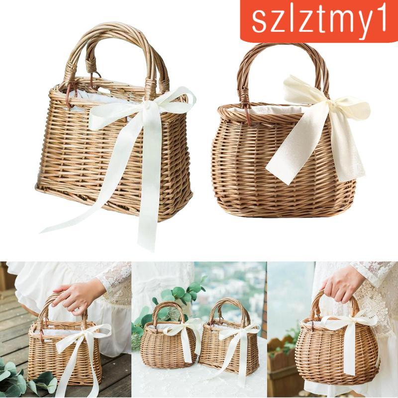 กระเป๋าถือฟางหวาย Busket ผู้หญิง เหมาะสำหรับเดินทางชายหาด