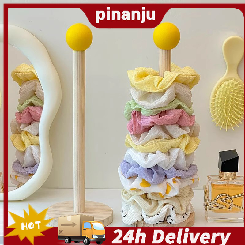 ไม้ผูกผมออแกไนเซอร์ที่มีสีสันอุปกรณ์ผมชั้นวางจอแสดงผลสก์ท็อปยืน