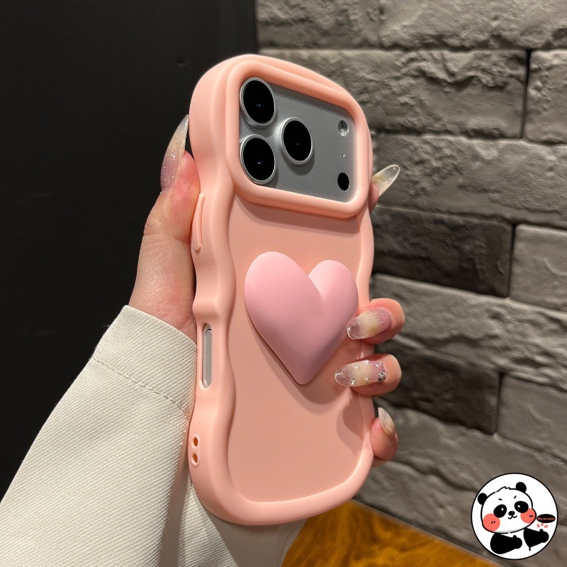 น่ารัก 3D Love เคสโทรศัพท์สําหรับ Realme 13 12 11 Pro Plus NFC 12X 11X 5G 4G 12 + ฝาครอบสี Candy Wave ins สไตล์กันกระแทกปลอกนุ่ม