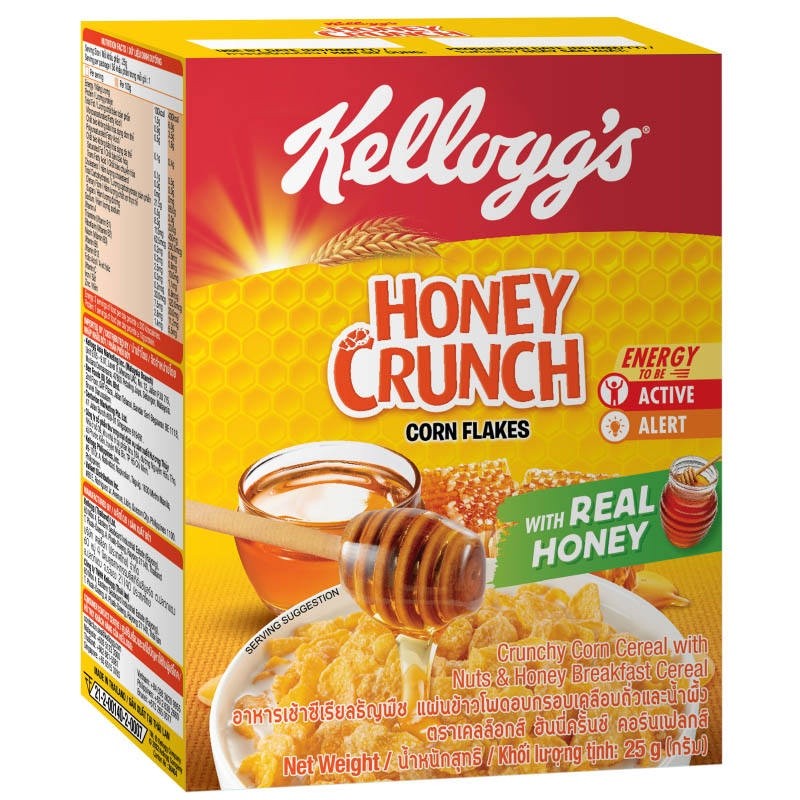 เคลล็อกส์คอร์นเฟลกส์ฮันนี่ 25กรัม Kelloggs Honey Cornflakes 25g.