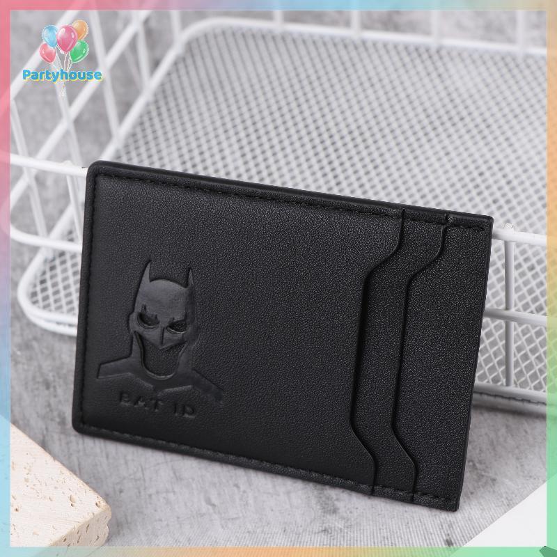 UVIG> Bat ID Wallet Slim Leather Card Holder Case Wallet With Super Hero Mask Gift For Dad Son Boyfr