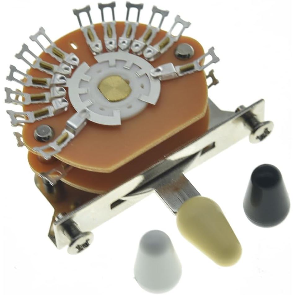 KAISH Guitar 5-way Super Switch Pickup Selector Super 4-Pole Double Wafer for Strat/Tele Guitars wit