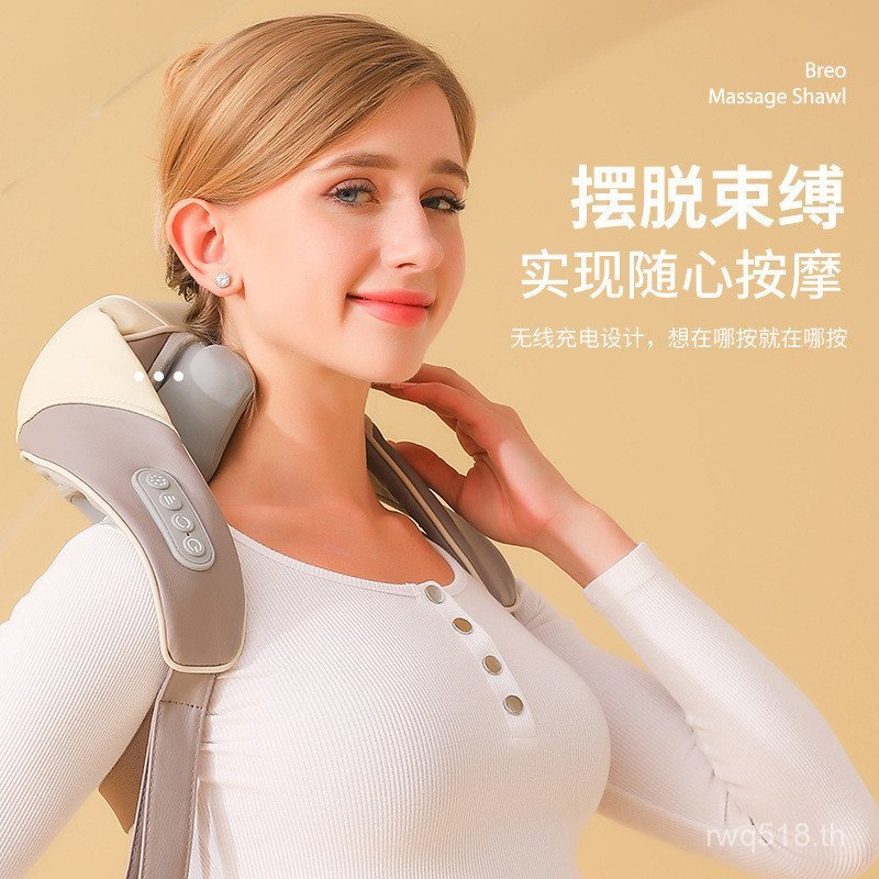 เครื่องนวดคอ Cross-Border Hot Compress Multi-Function Oblique Skin เครื่องนวดไหล่นวดคอ Cerv