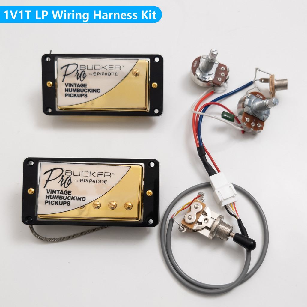 Epiphone Pro Buckers Alnico 5 Humbucker Pickups โลหะโล่ลวด 1V1T/2V1T/2V2T สายไฟอุปกรณ์กีตาร์ทอง