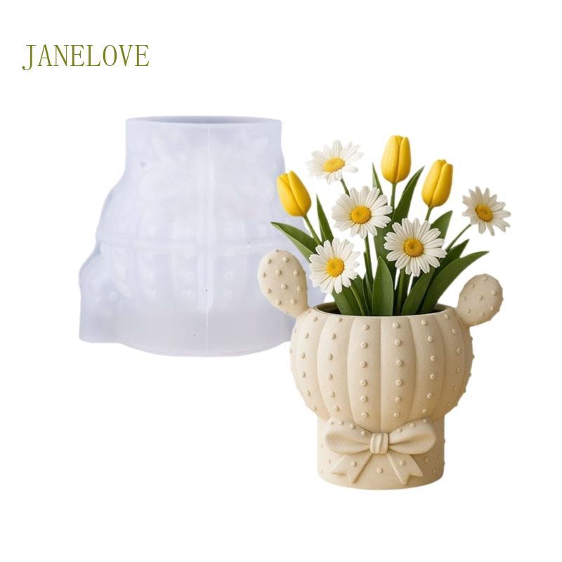 JLOVE แม่พิมพ์ซิลิโคน Euphorbia สำหรับทำกระถางดอกไม้ เหมาะสำหรับหล่อเรซิ่นและทำเครื่องประดับ