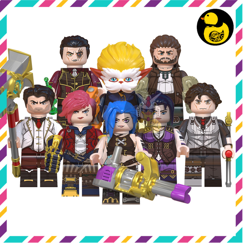 League Of Legends รุ่น Arcane Jinx Vi Caitlyn Viktor Jayce QD0001-0008