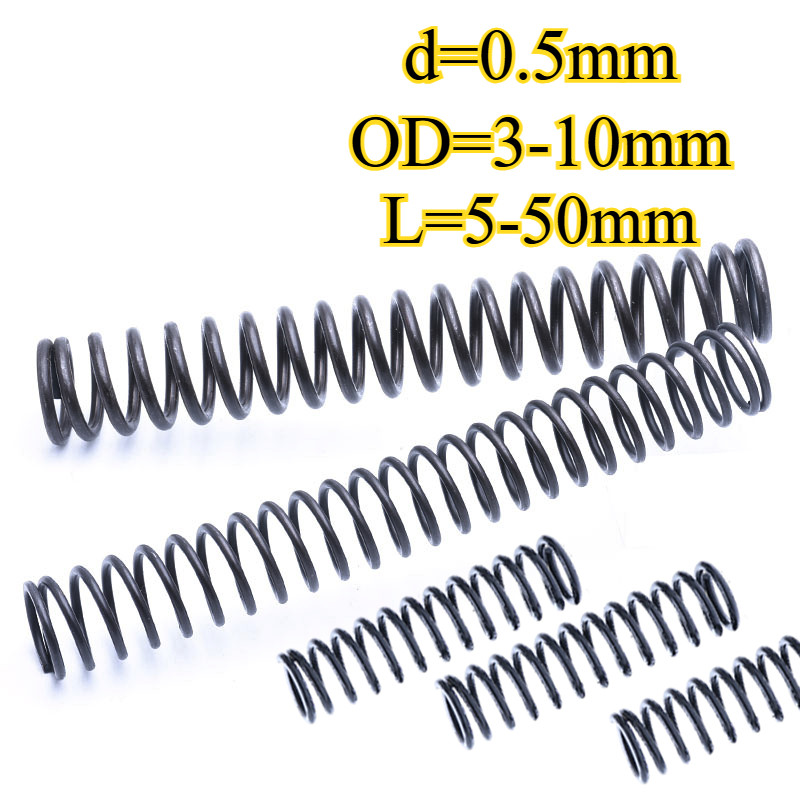 สปริงกด-สปริงดัน เหล็กสปริง เหล็กแมงกานีส 65Mn d=0.5mm*OD=3-10mm*L=5-50mm【BQ-MB-1】 - รูปที่ 3