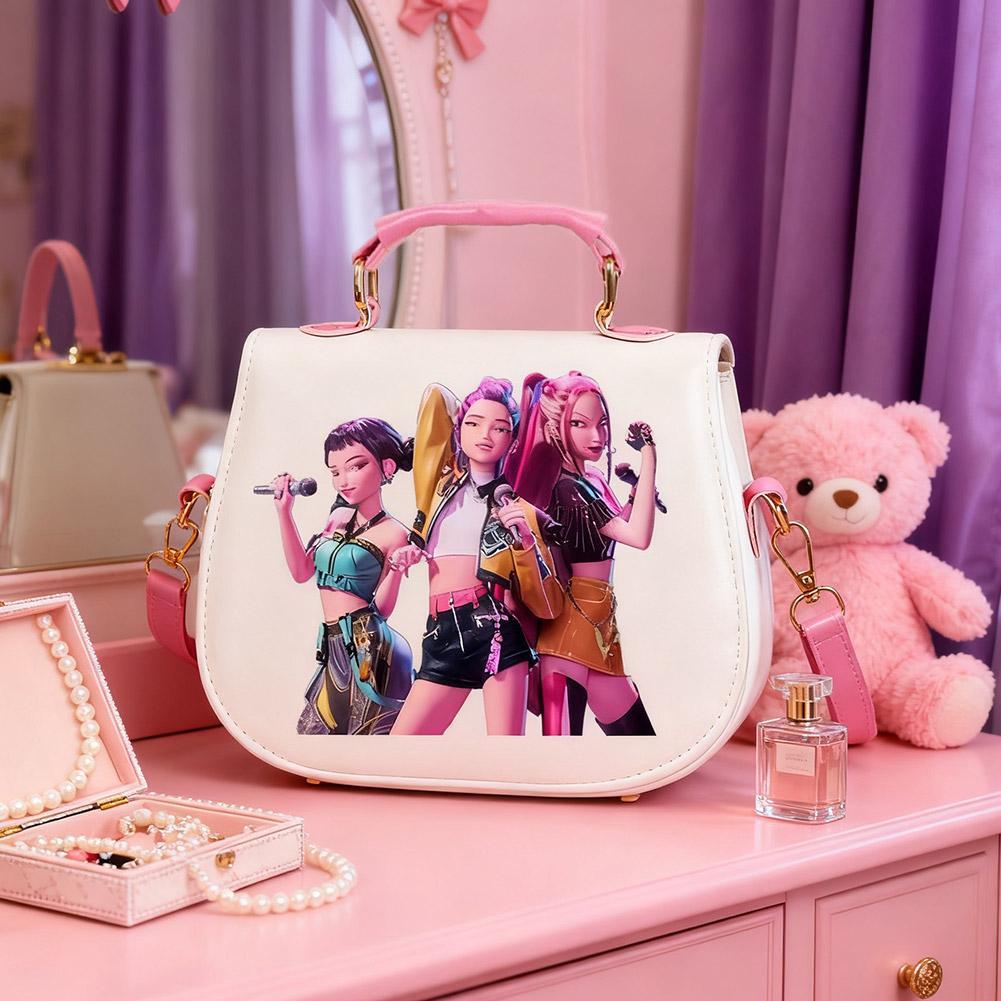 กระเป๋าใส่เหรียญและโทรศัพท์มือถือขนาดเล็กดีไซน์น่ารักสำหรับ K-pop Demon Hunter ขนาด 17*6.3*14.5 ซม.,