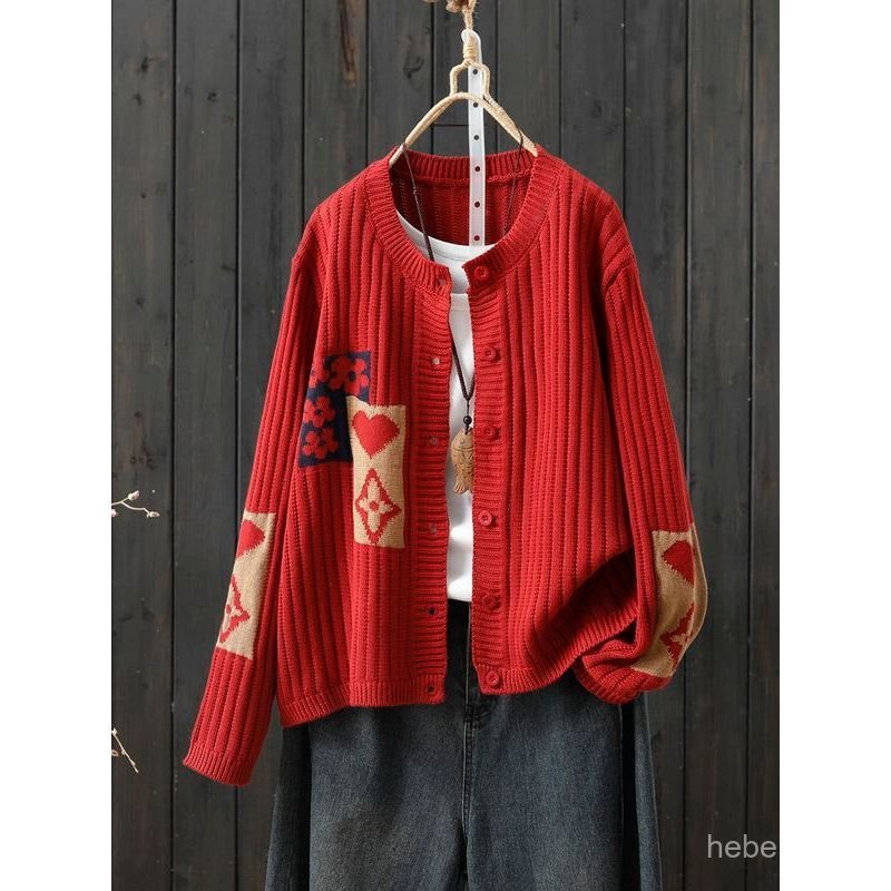 เสื้อสเวตเตอร์.Single-Breasted ลายใหม่ ออกแบบเพื่อสวมใส่ภายนอก เหมาะสำหรับผู้หญิง E9JK