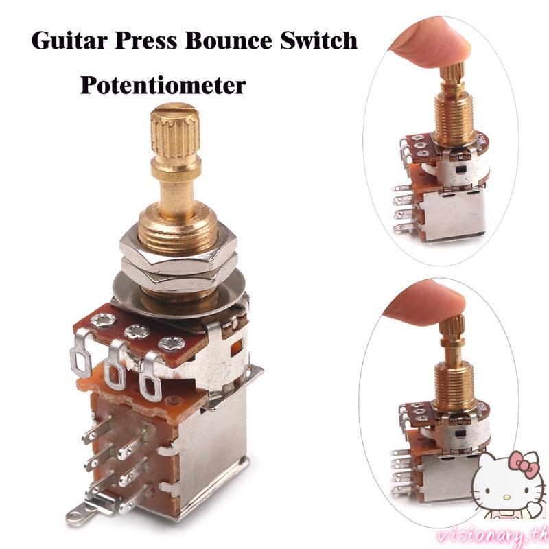 Vision Guitar Switch Knob A500K B500K A250K B250K Press Control Potentiometer