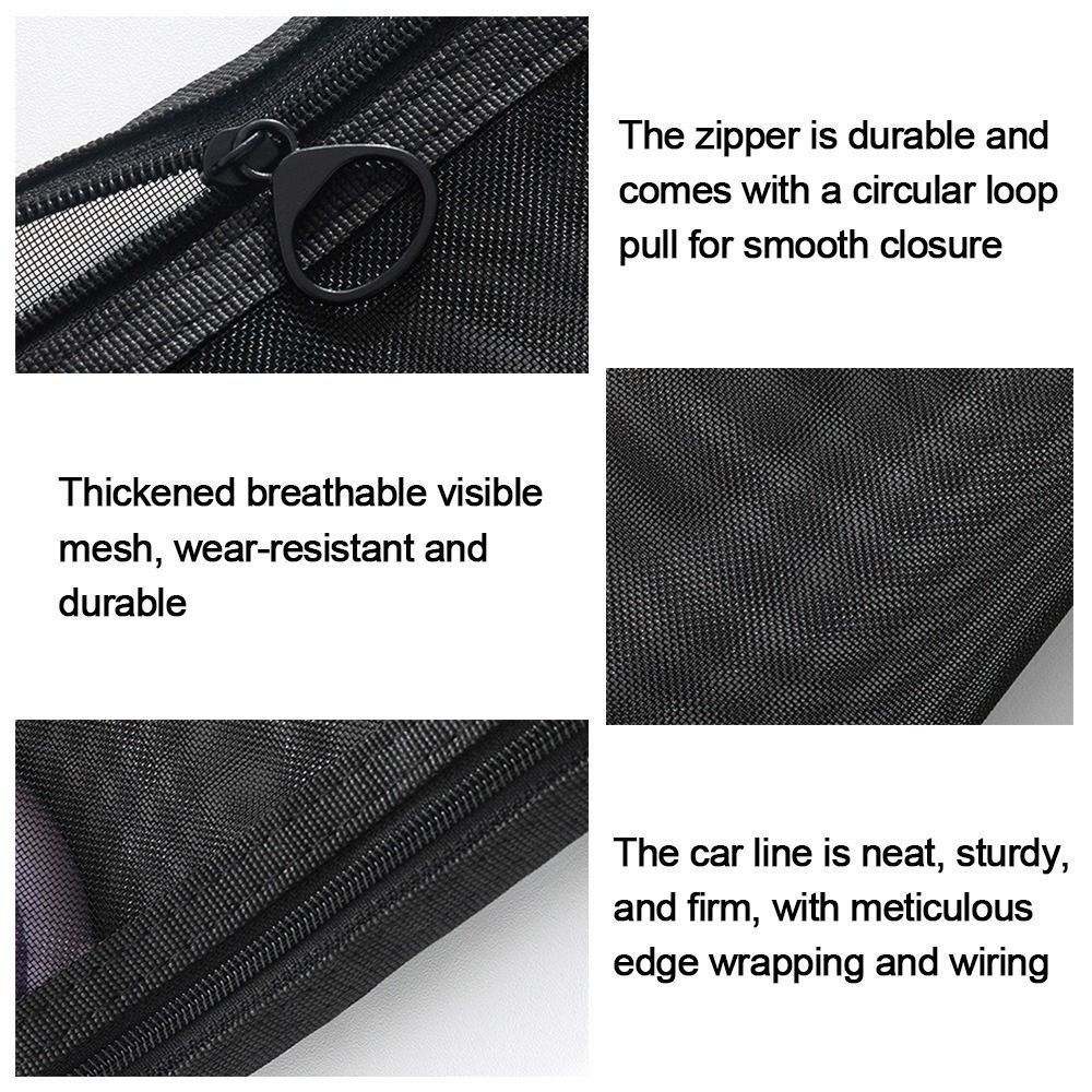 MUNDAUN กระเป๋าเครื่องสําอาง, พร้อมตาข่ายซิปแต่งหน้า, Travel Organizer สีดํากระเป๋าเก็บโปร่งใสผู้หญิง - รูปที่ 2