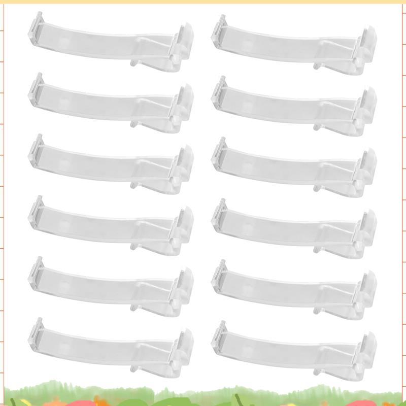 2.5 นิ้ว Valance คลิปหน้าต่างคลิปตาบอดพลาสติกใส Valance Retainer Holder ซ่อน Valance Clip(12 ชิ้น)