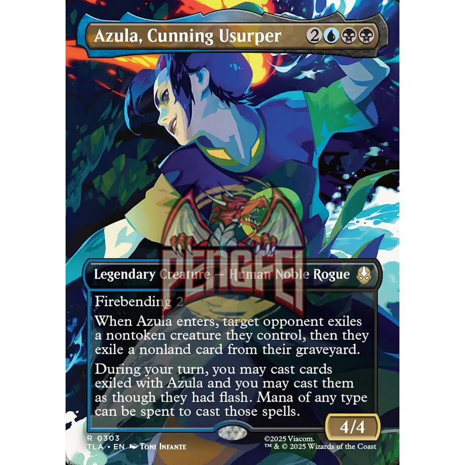 Wanzhi ยี่ห้อภาพวาดที่แตกต่างกันกระพริบ Cunning Usurper tal Azula/Azula, Cunning Usurper tal ภาษาอัง