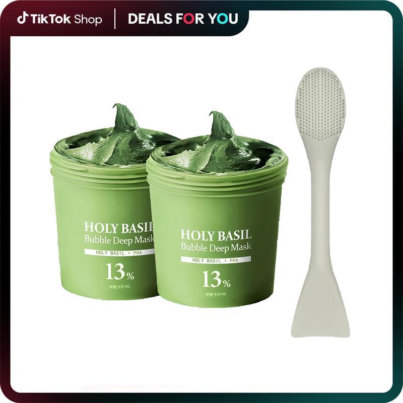 Holy Basil Bubble Deep Mask – Holy Basil & Carbonated Water for Cleanser Pores & Blackheads เหมาะสํา