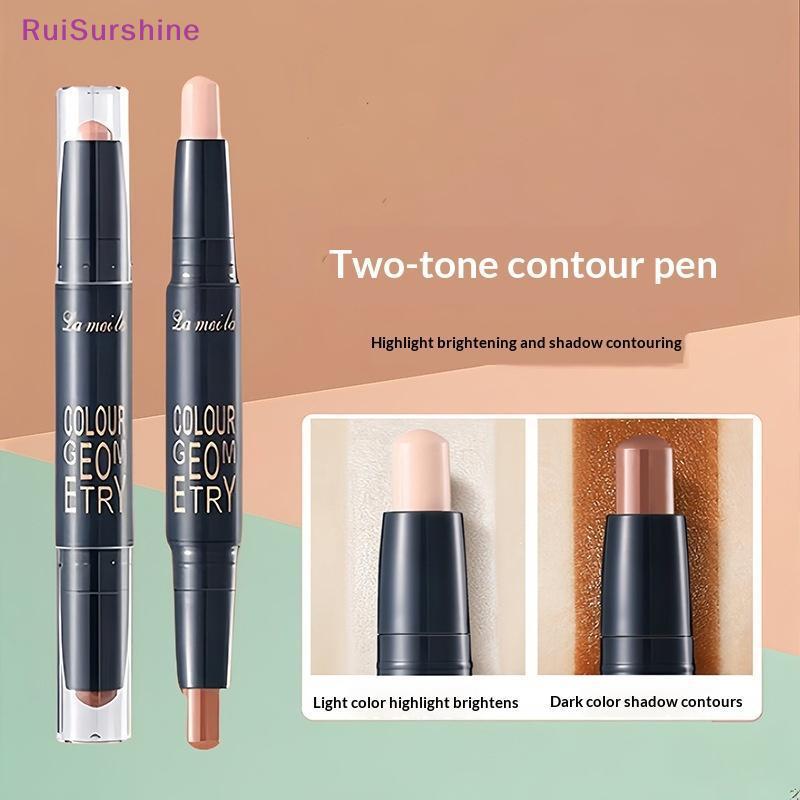 RuiSurshine 2in1 Double-ended คอนซีลเลอร์ Stick High Coverage กันน้ําสําหรับแต่งหน้าใบหน้าน้ําหนักเบ