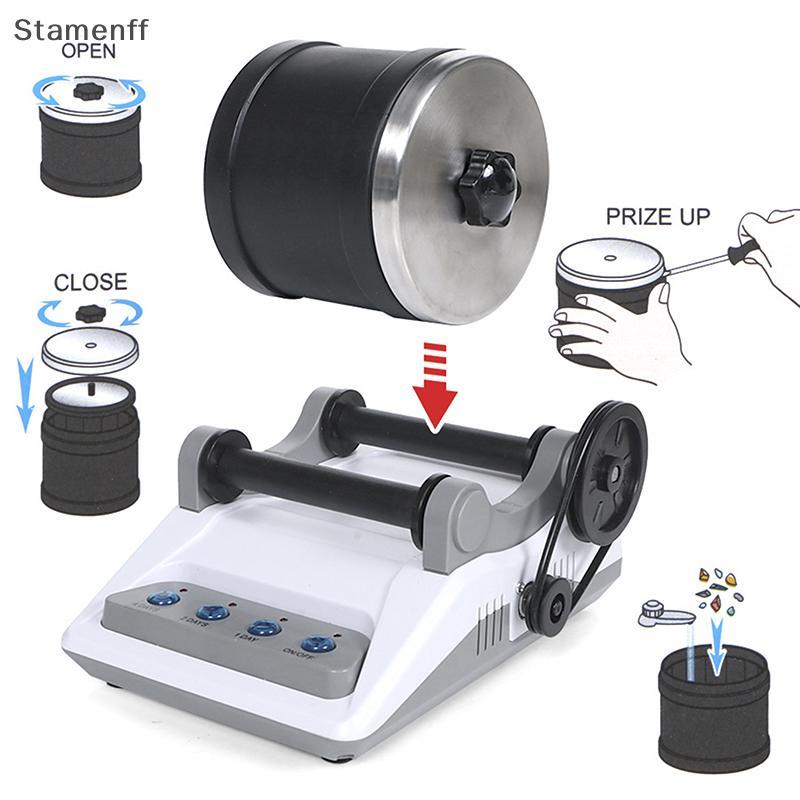 220V Rock Tumbler Kit DIY ไฟฟ้า Rock Tumbler หยาบอัญมณีขัดกรวดสําหรับผู้ใหญ่เด็กขัดเครื่อง