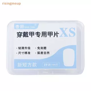 [risingmeup] 100 ชิ้น/กล่องเล็บปลอมเคล็ดลับการออกแบบขนาดกลาง Matte Finish เล็บปลอมเล็บเครื่องมือ Extension กดบนใหม่