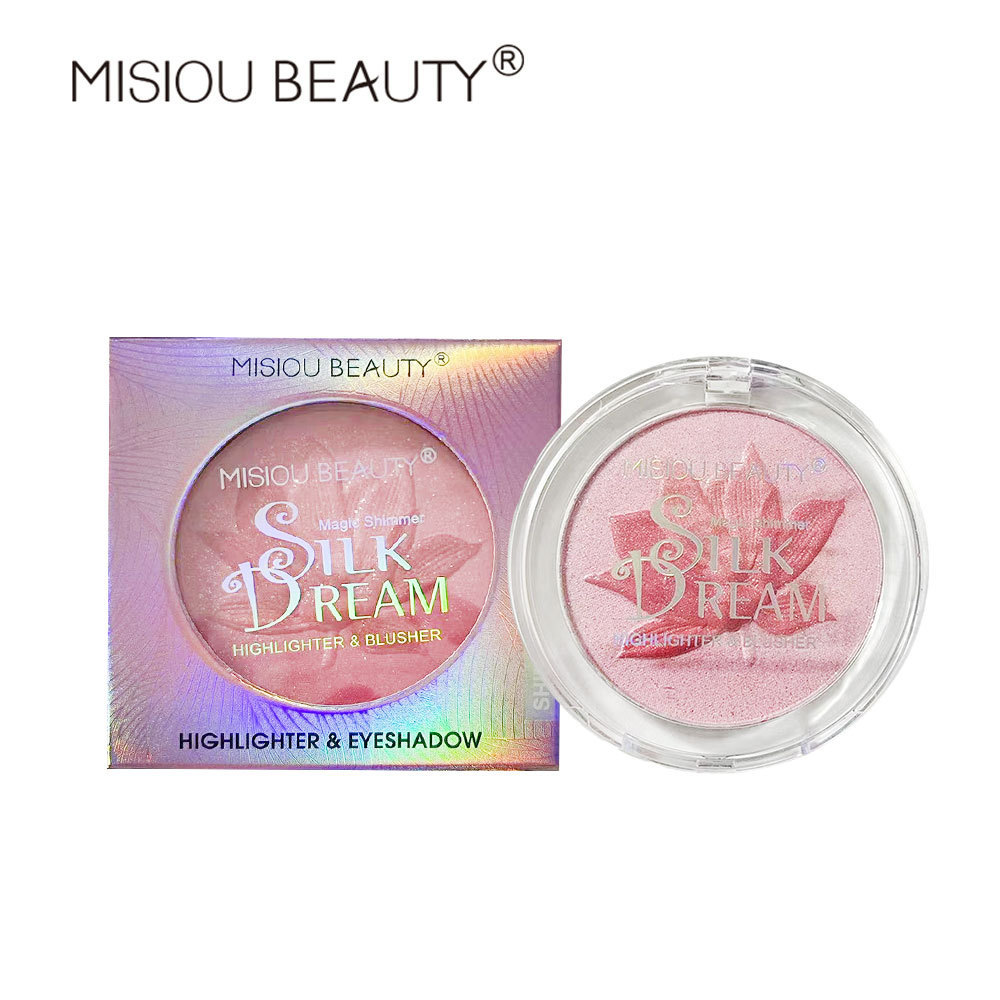 ครีมบลัช บลัชออน 4u2 Cross-Border Powder Fine Glitter Pearlescent Brightening สามมิติ Face Sculpting