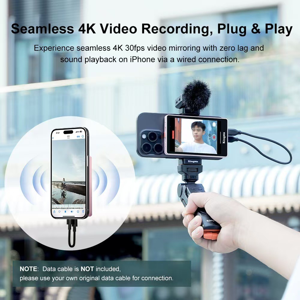 Kingma VL-PH02 MAX Magnetic Selfie Vlog พลิกหน้าจอ Mirroring Over กล้องหลังเหมาะสําหรับ Vlogging Liv
