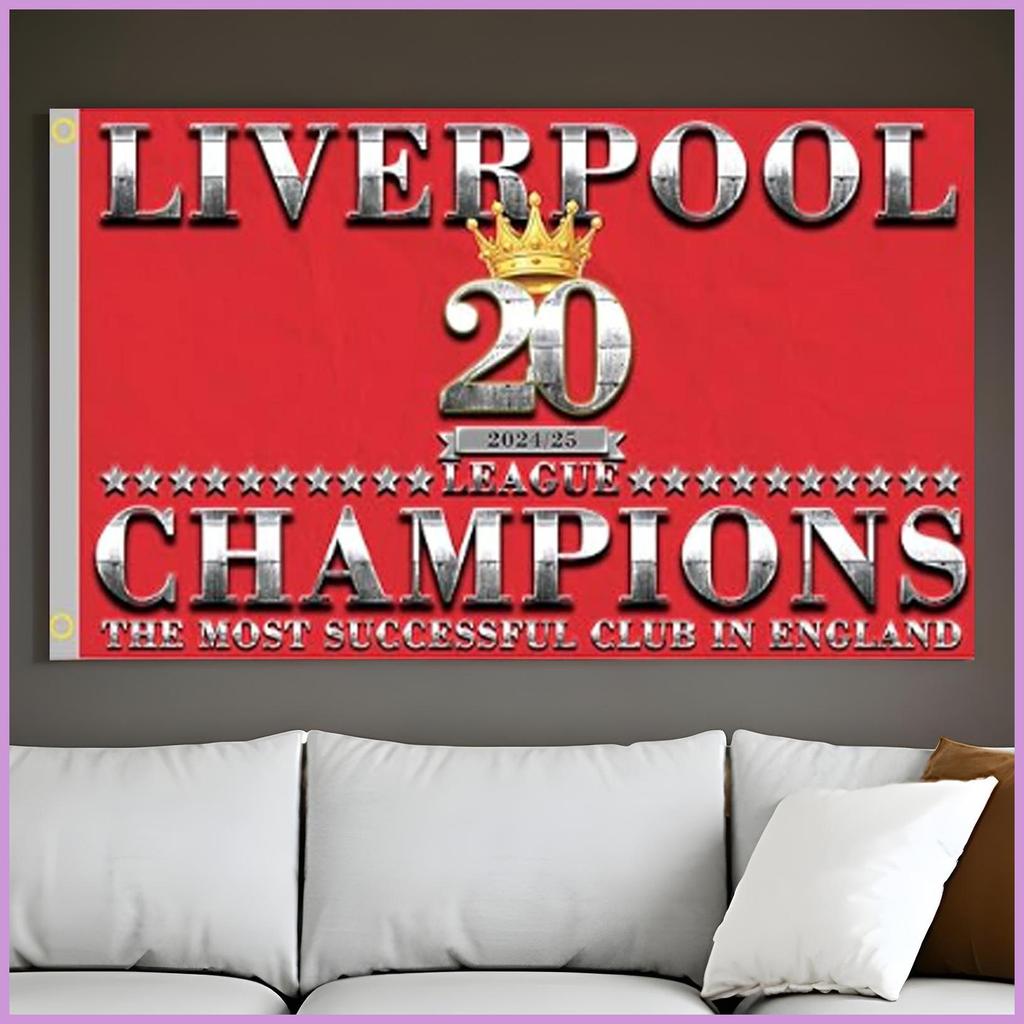 League Champions Flag 2025 League Winner England Football Club Banner Championship Flag 3x5 Ft สําหร