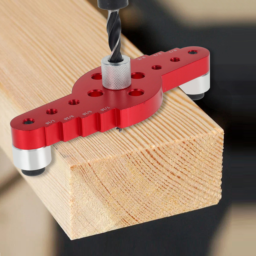 Self Centering Scriber Dowel Jig Kit อลูมิเนียมแนวตั้งกระเป๋าเจาะ JIG สําหรับเจาะ SHOPQJC2015