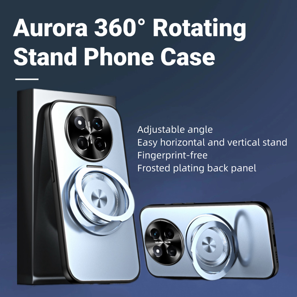 สําหรับ Honor X60 Pro X60i Aurora 360° ขาตั้งหมุนได้เคสโทรศัพท์เคสแม่เหล็ก