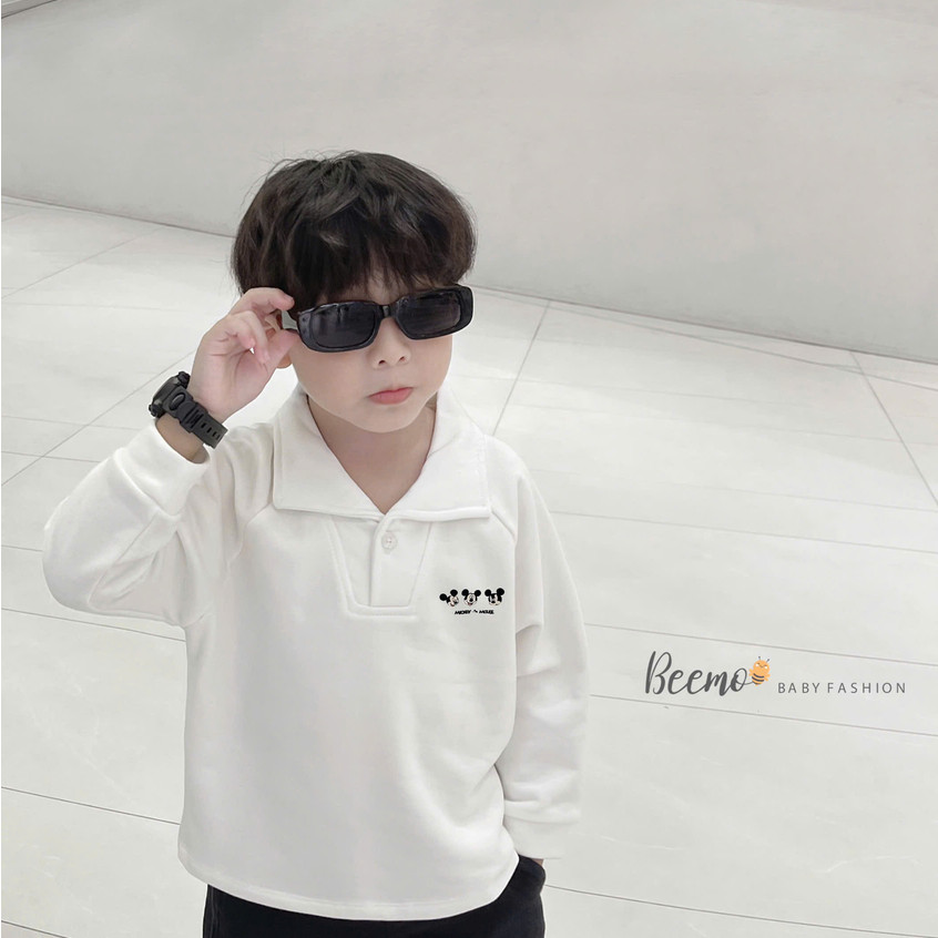 BEEMO เสื้อยืดโปโลเด็กชายดีไซน์คอปกใหม่บุคลิกภาพง่ายต่อการพิกัดเด็กใส่ออกนอกบ้านในโรงเรียน 4288ADB