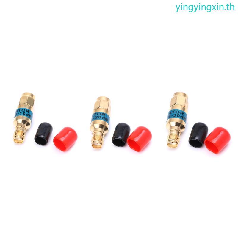 YIN Golden Attenuator SMA-JK ชายหญิง RF Coaxial Attenuator 2W 0-6GHz 30db