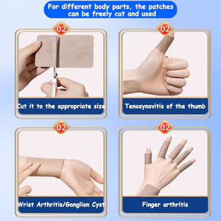 แผ่นแปะ Tenosynovitis กล่องละ 12 ปวดข้อมือ ชานิ้ว เสียงข้อผิดปกติ แก๊งเลียน ไซสต์ เร็ว มีประสิทธิภาพและบรรเทาอาการปวดยาวนาน