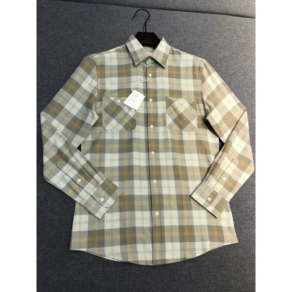 DN15 Brunello BC Fashion Men's Plaid Shirt2025Autumn and winter new classic retro business shirt