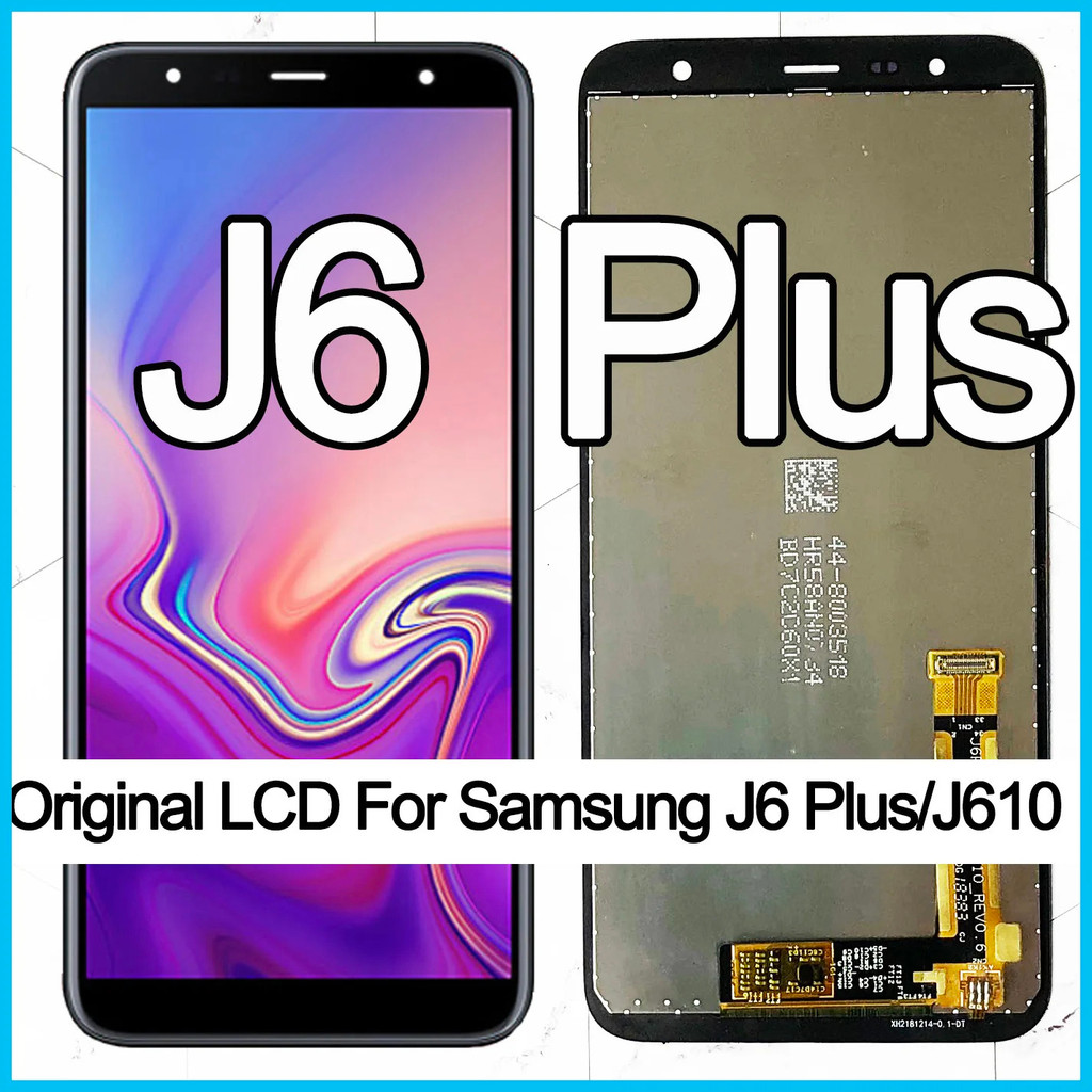 6.0 LCD ต้นฉบับสําหรับ Galaxy J6 + J610 J610F J610FN จอแสดงผลหน้าจอ LCD สําหรับ J6 Plus จอแสดงผล
