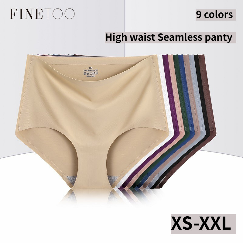 FINETOO XS-XXL กางเกงเอวสูงสำหรับผู้หญิง ยืดหยุ่นสูง ระบายอากาศได้ดี